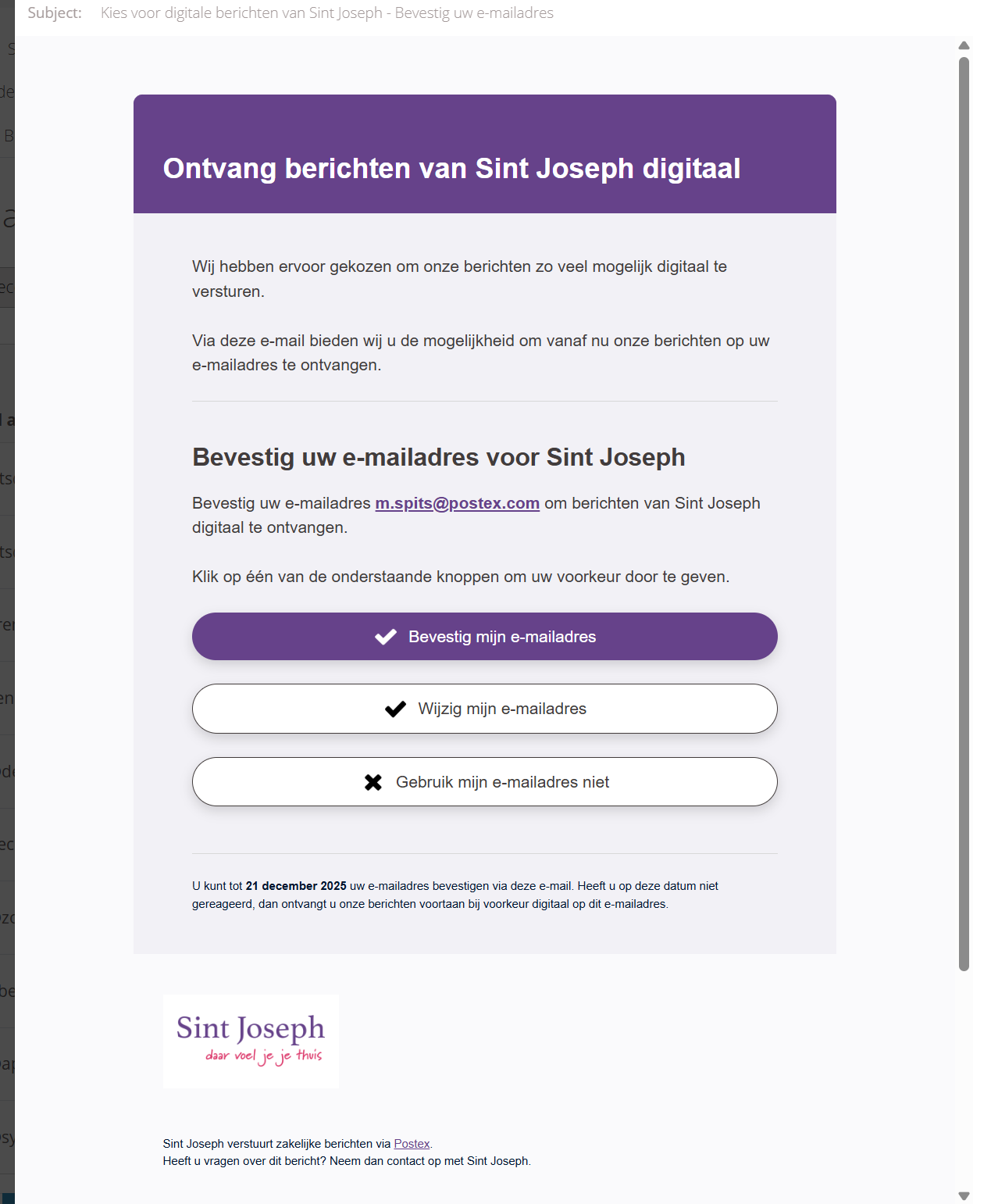 Postex Validatie Campagne